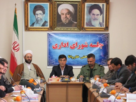 آوای ورزقان: شوراي اداري و تودیع و معارفه فرمانده حوزه بسیج فجر خاروانا به روايت تصوير