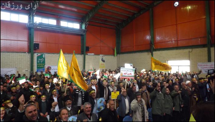 آوای ورزقان: اجتماع عظیم بسیجیان شهرستان ورزقان